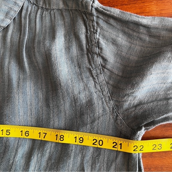 CP Shades linen teton tunic size S green popover pockets lagenlook beach - Picture 11 of 13